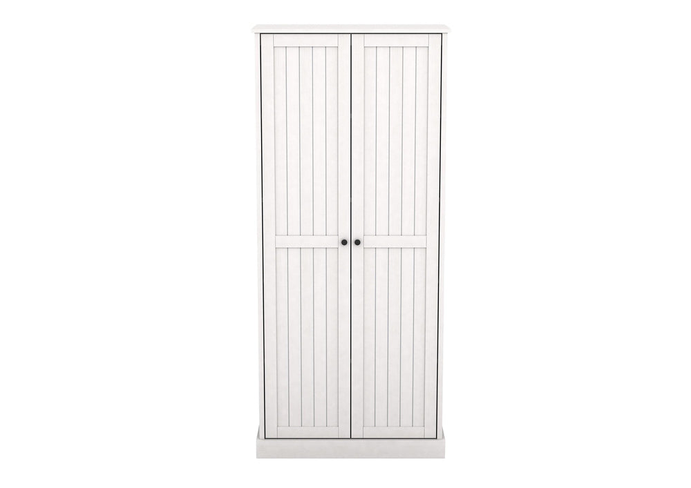 Hamptons 2 Door Broom 80cm Multipurpose Cupboard