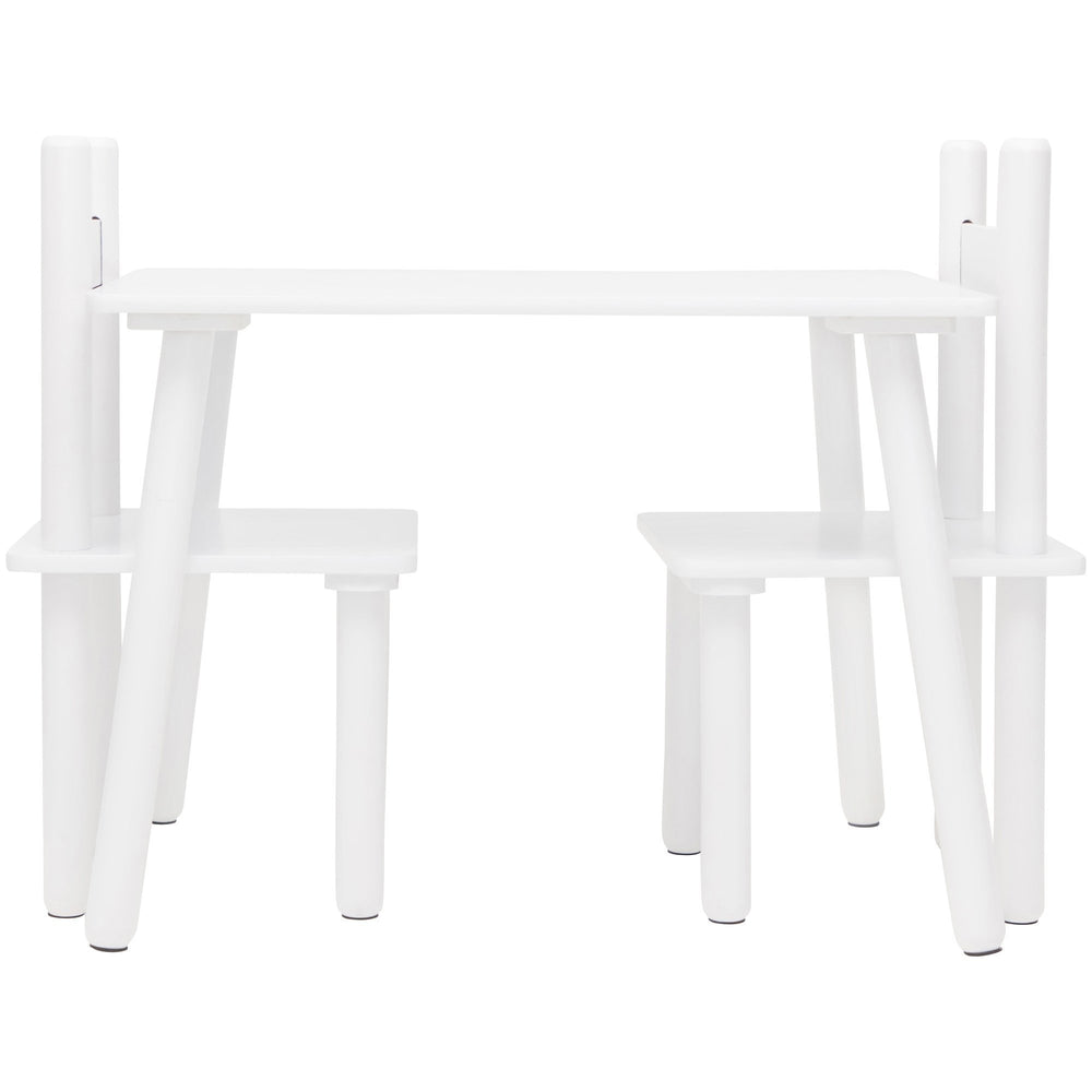 Kids Classic Activity Play 3pc Table and Chair Set White - 