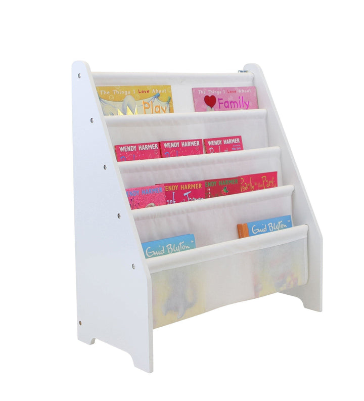 Kids Classic Style 4 Tier Book Rack White - Magazine Display