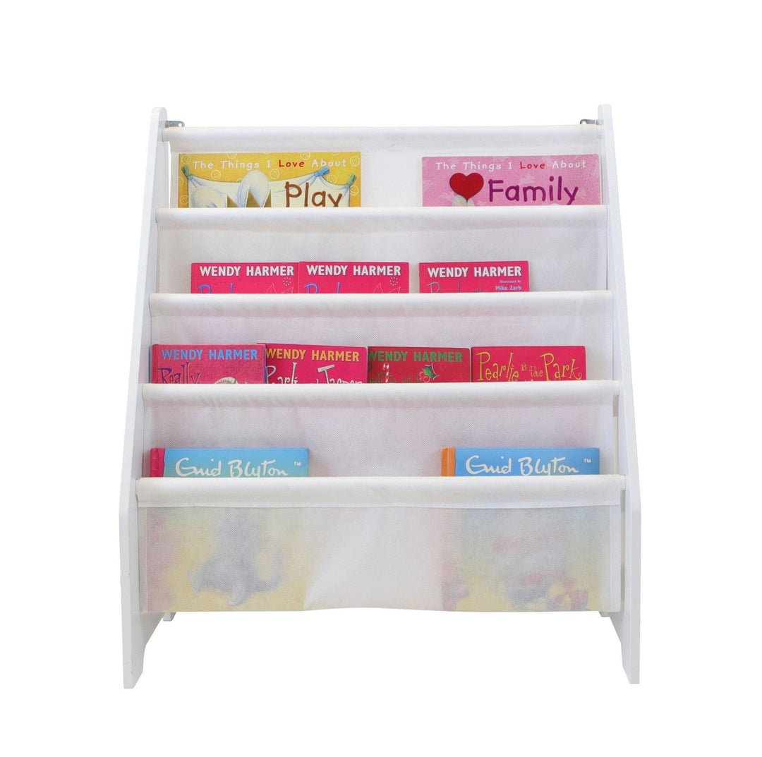 Kids Classic Style 4 Tier Book Rack White - Magazine Display