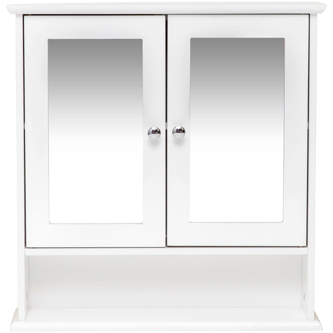 Maine Double Door Mirrored Bathroom Cabinet - Cupboard