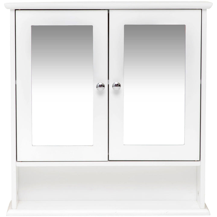 Maine Double Door Mirrored Bathroom Cabinet - Cupboard