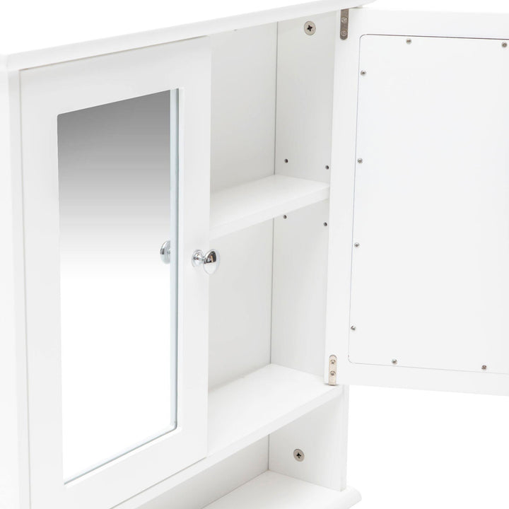 Maine Double Door Mirrored Bathroom Cabinet - Cupboard