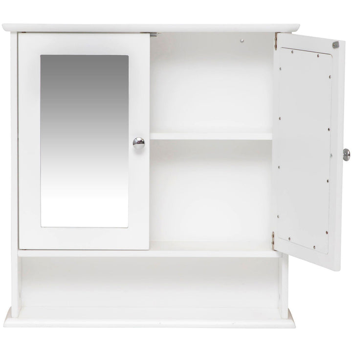 Maine Double Door Mirrored Bathroom Cabinet - Cupboard