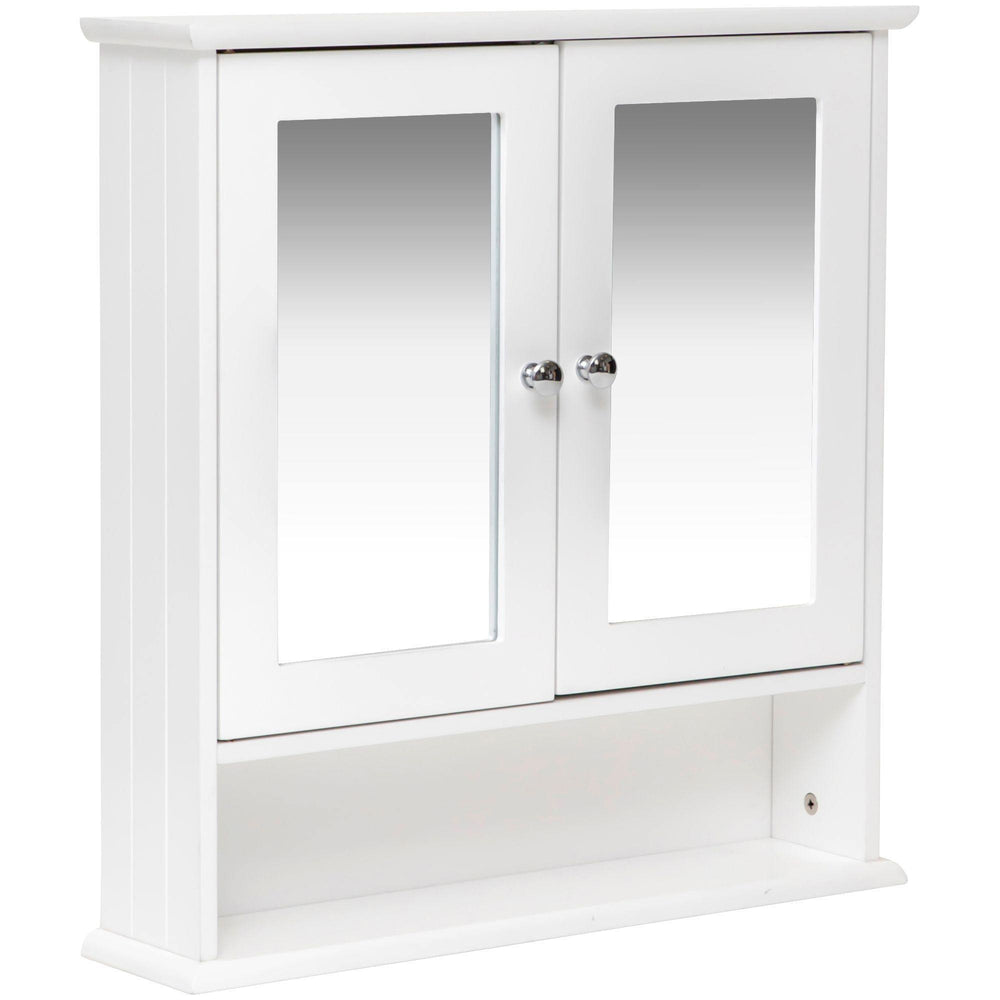 Maine Double Door Mirrored Bathroom Cabinet - Cupboard