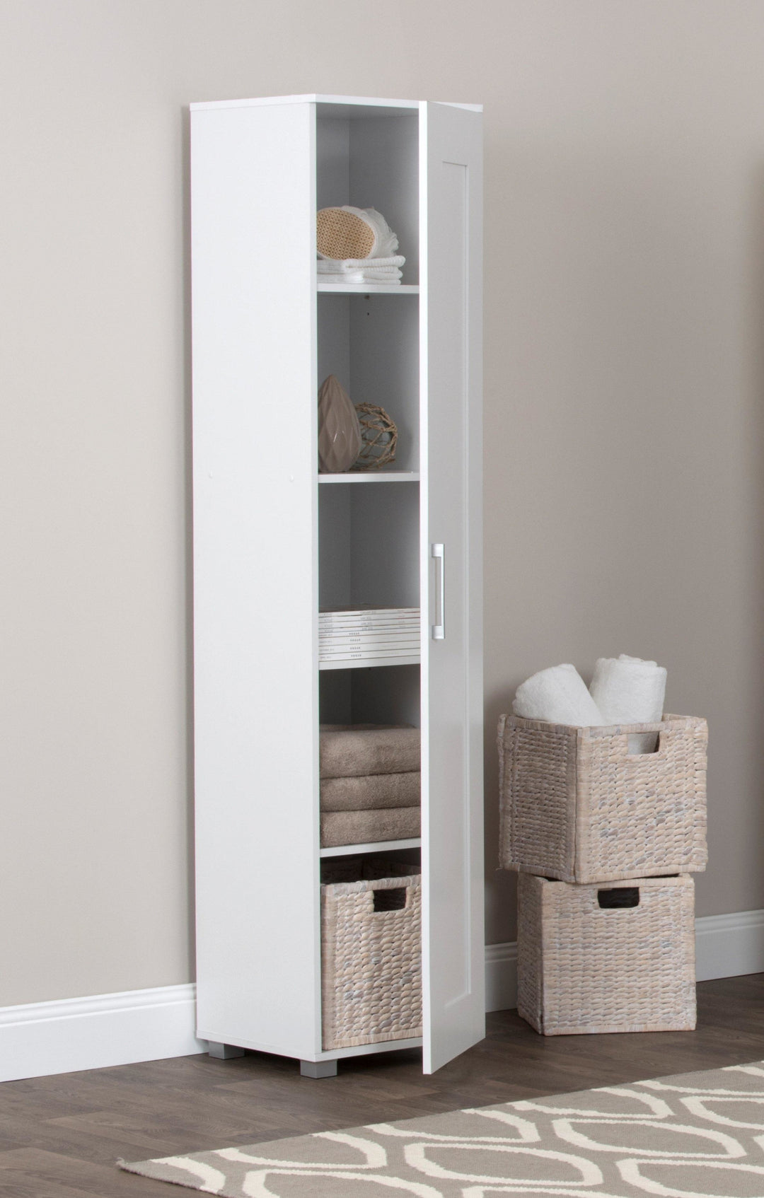 Montreal Single Door Multipurpose Storage Cupboard White