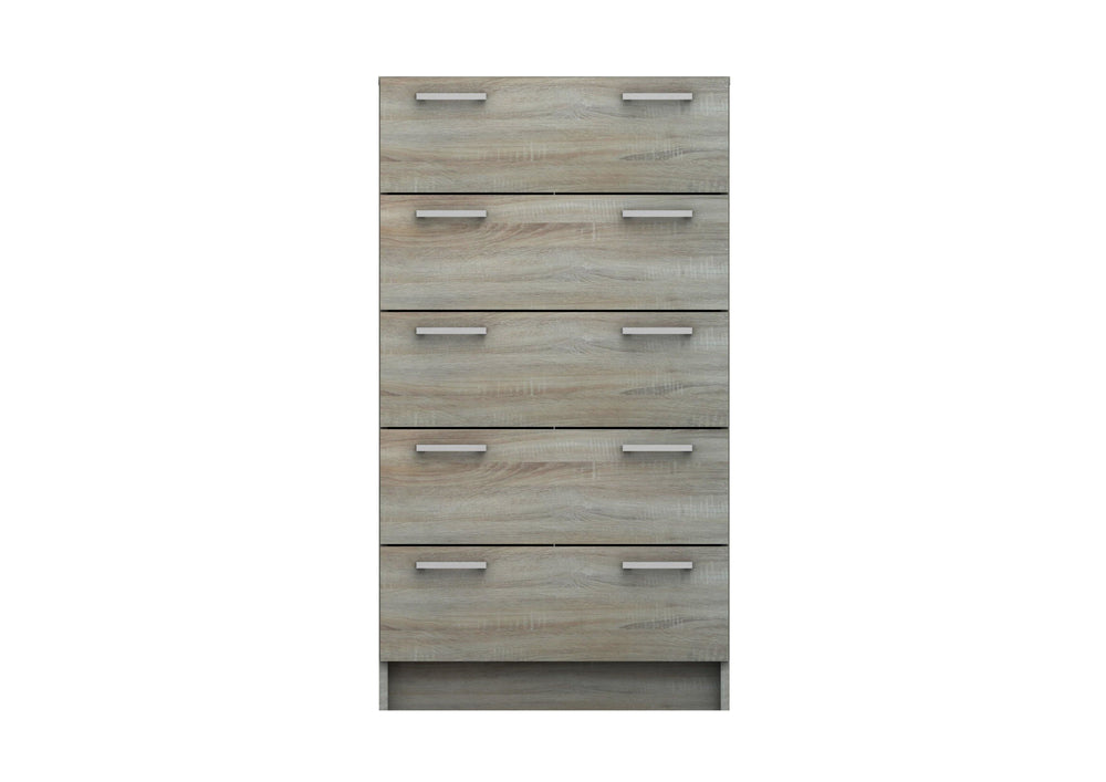 Tribecca 5 Drawer Chest Modern Bedroom Cabinet Light Sonoma 