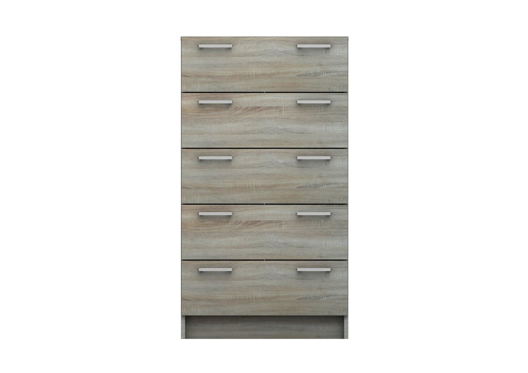 Tribecca 5 Drawer Chest Modern Bedroom Cabinet Light Sonoma 