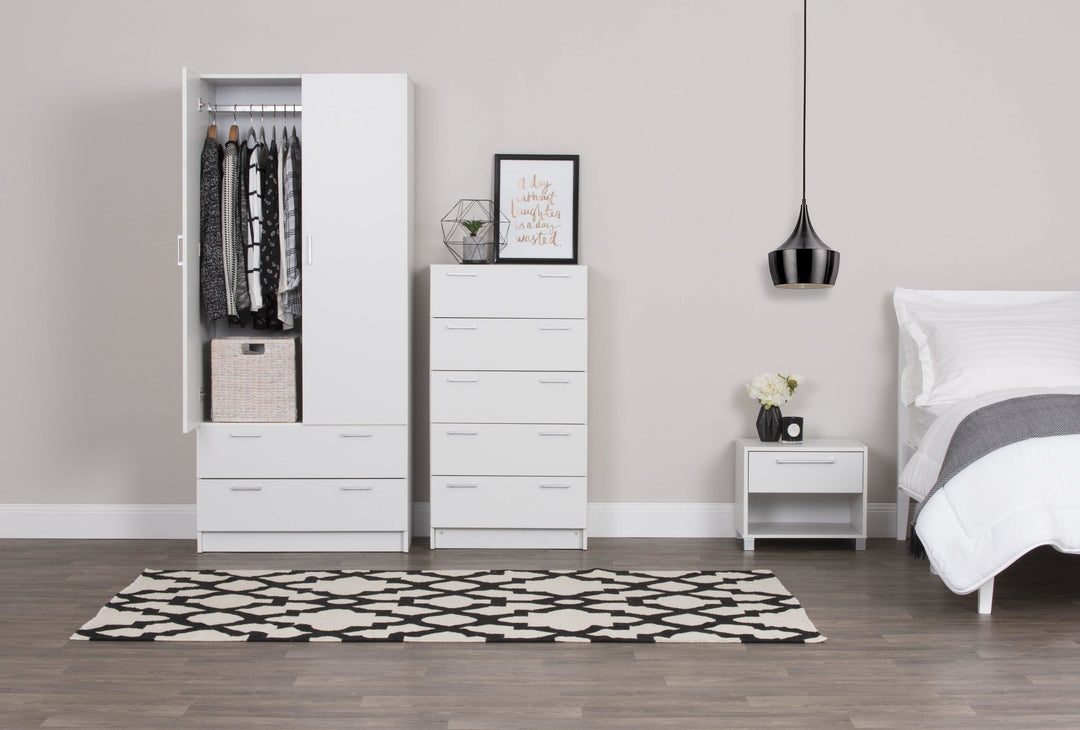 Tribecca 5 Drawer Chest Modern Bedroom Storage Tallboy Unit 