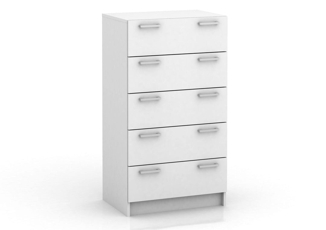 Tribecca 5 Drawer Chest Modern Bedroom Storage Tallboy Unit 