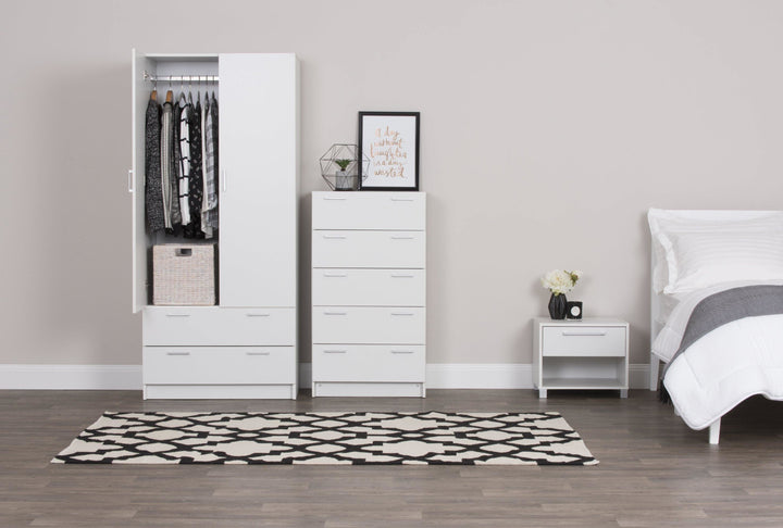 Tribecca 5 Drawer Chest Modern Bedroom Storage Tallboy Unit 