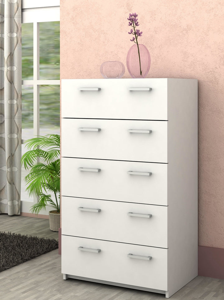 Tribecca 5 Drawer Chest Modern Bedroom Storage Tallboy Unit 