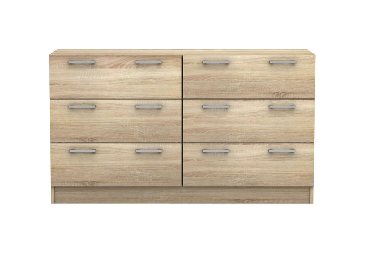 Tribecca Chest of 6 Drawers Low Boy Bedroom Storage Dresser-