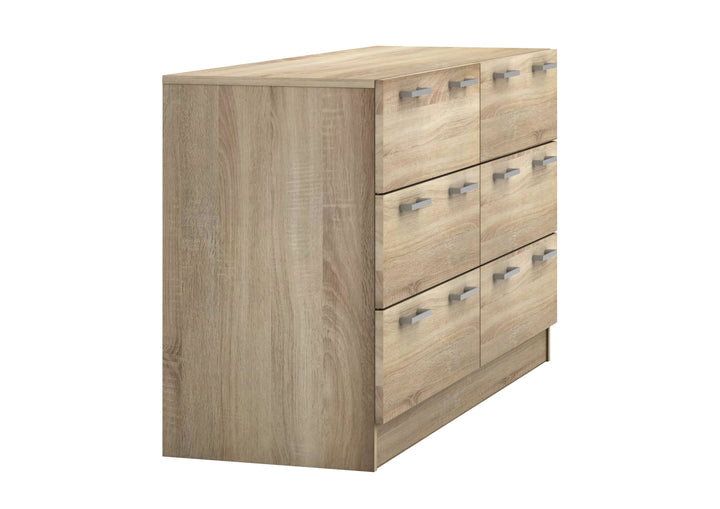 Tribecca Chest of 6 Drawers Low Boy Bedroom Storage Dresser-